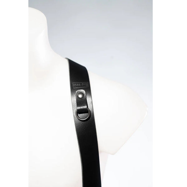 Nice One tracolla Doppia Power in Pelle Nera Nice One tracolla Doppia Power in Pelle Nera